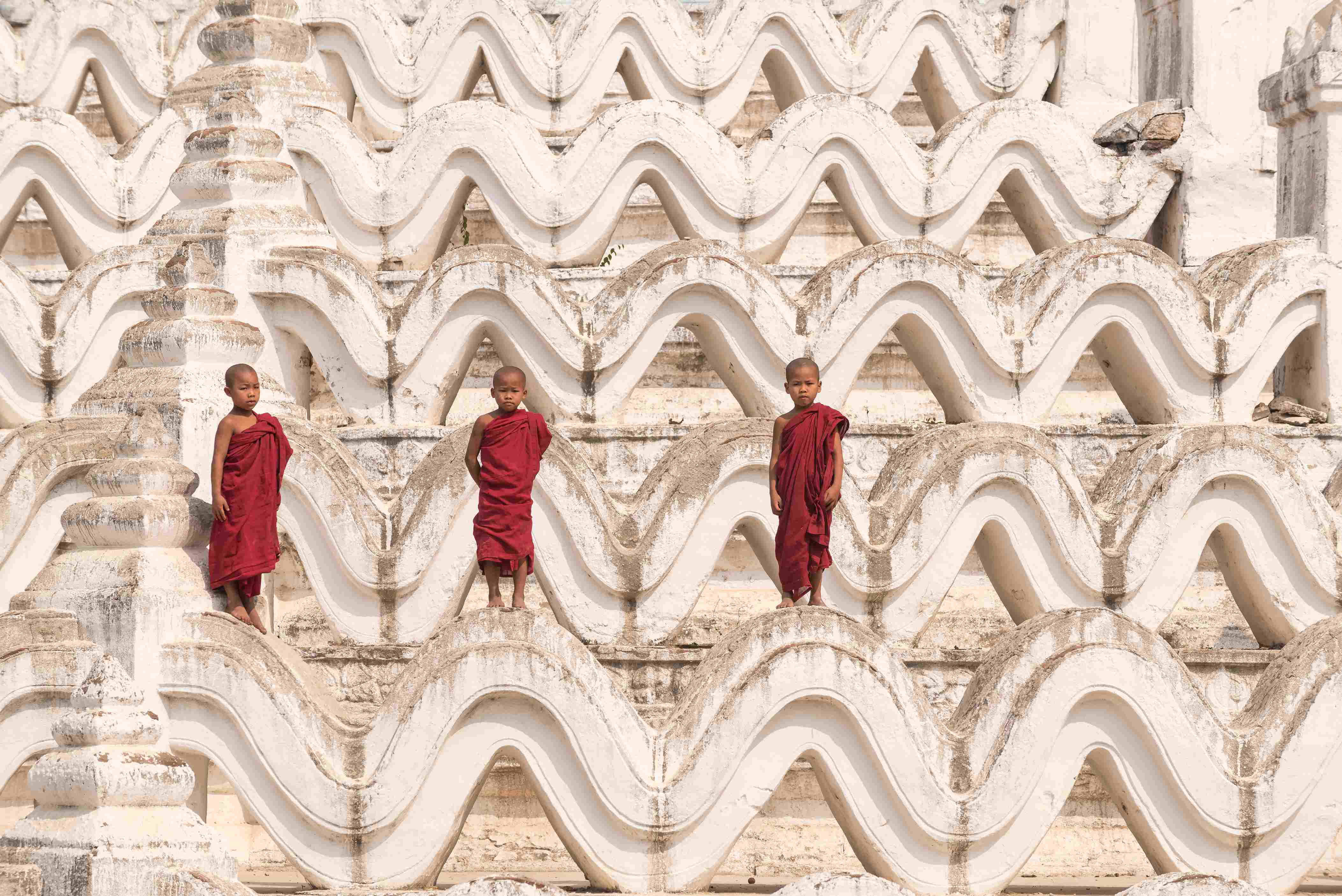 Jeunes moines à Mingun.