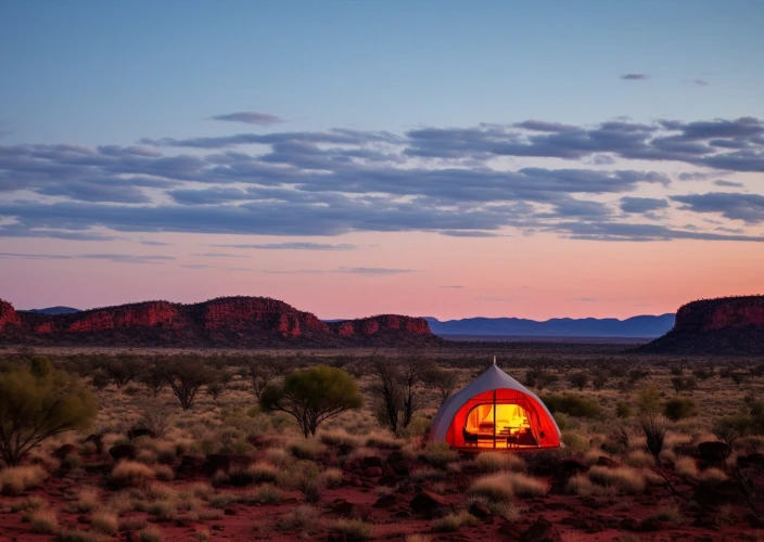 Camping dans les parcs emblématiques des USA - Coucher de soleil sur le Capitol Reef - Photo du jour
