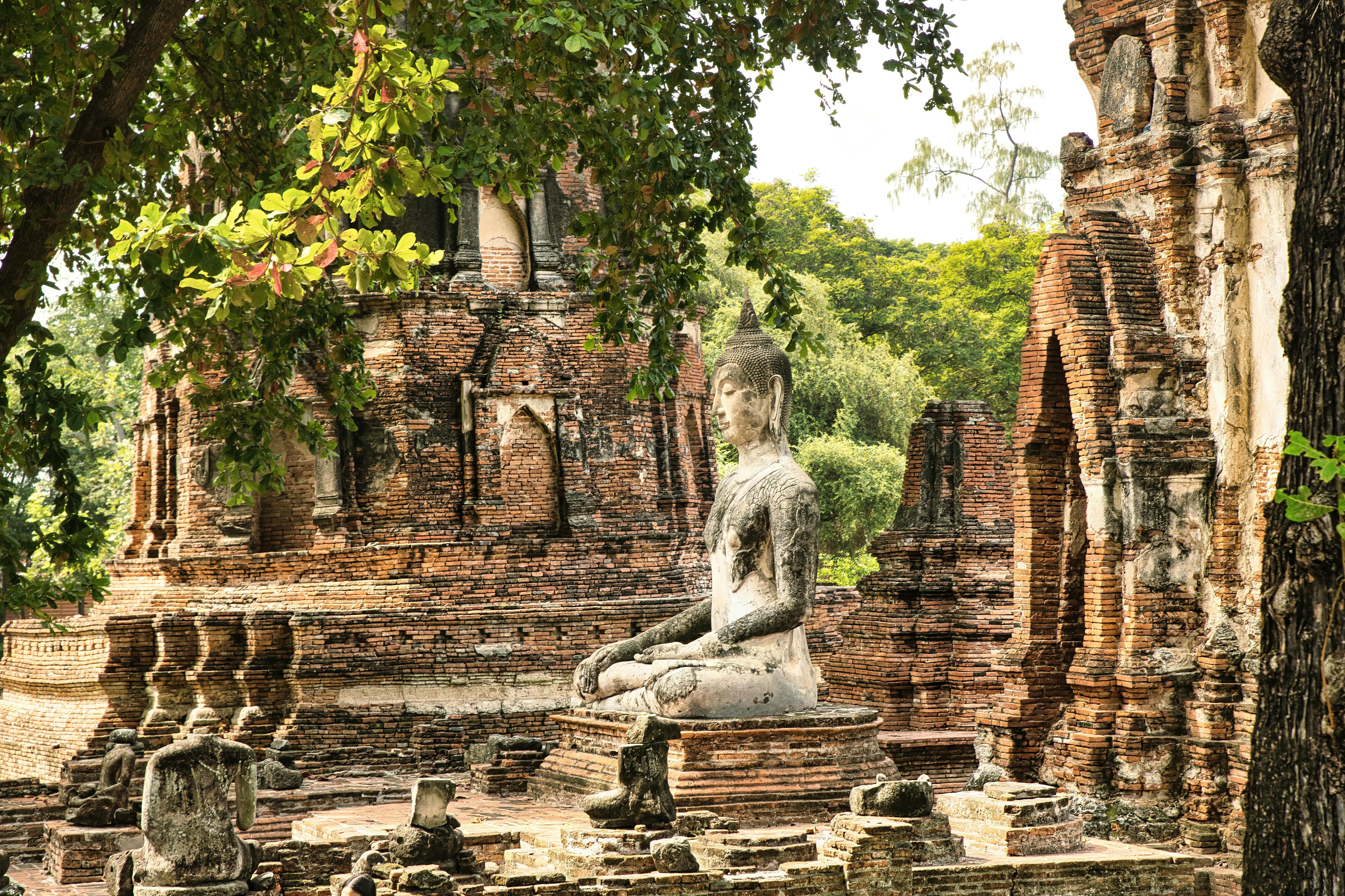 Thailand in zijn geheel - AYUTTHAYA – LOPBURI – SUKOTHAI. Ayutthaya, Wat Mahathat en Lopburi - Foto van de dag
