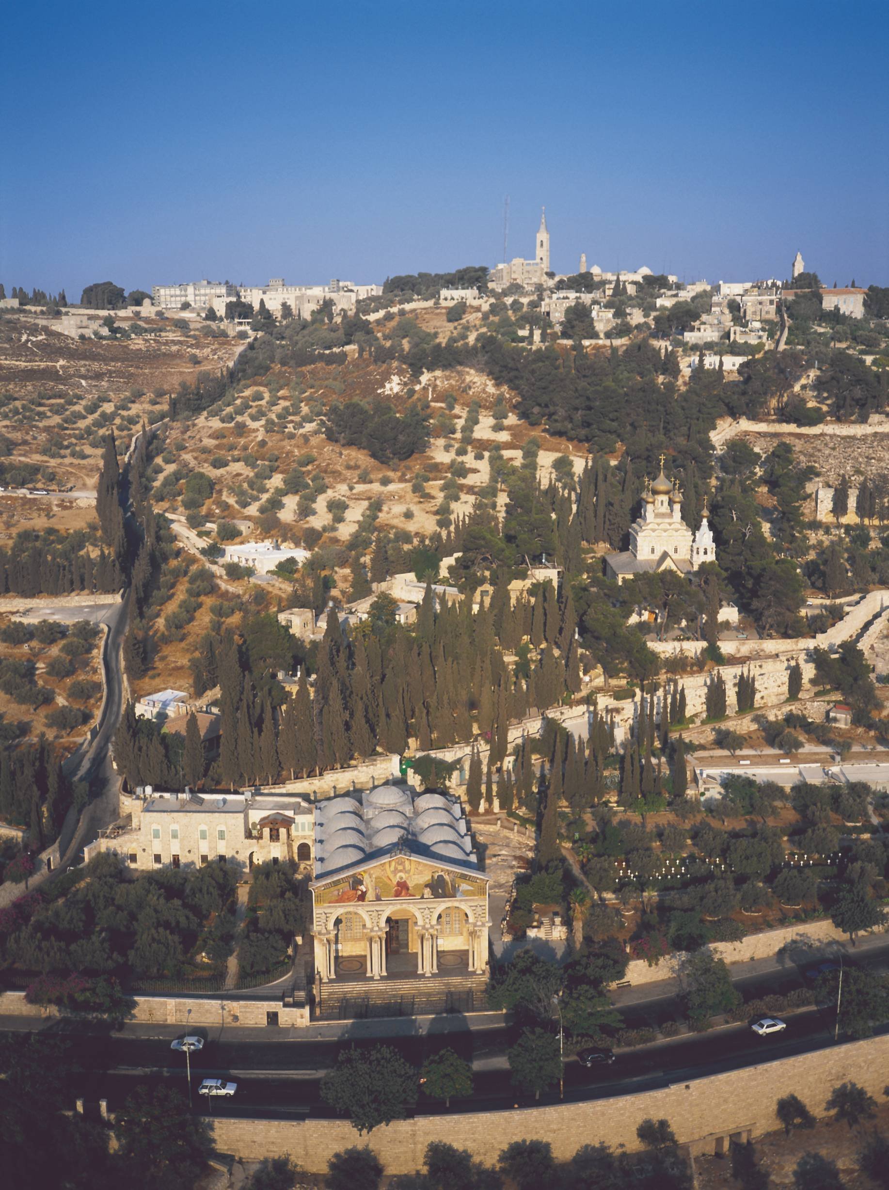 Combinatie Jordanië en Jeruzalem - Amman, Jeruzalem, Olijfberg, oude stad van Jeruzalem - Amman, Jérusalem, Mont des Oliviers, vieille ville de Jérusalem