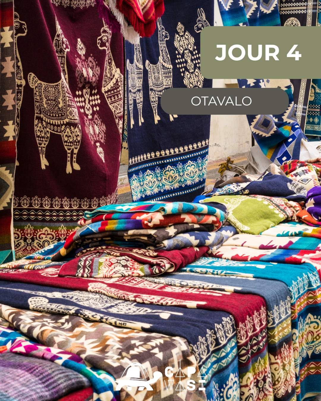 The Great Crossing of the Equator - in a small French-speaking group - SATURDAY - The artisans of Otavalo - Photo of the day