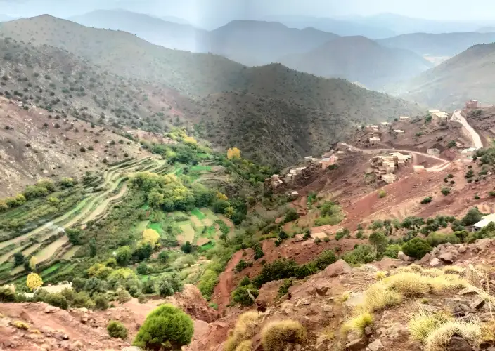 Senderismo Toubkal 5 días - Oukaimeden hacia Marrakech. - Oukiemden vers Marrakech.