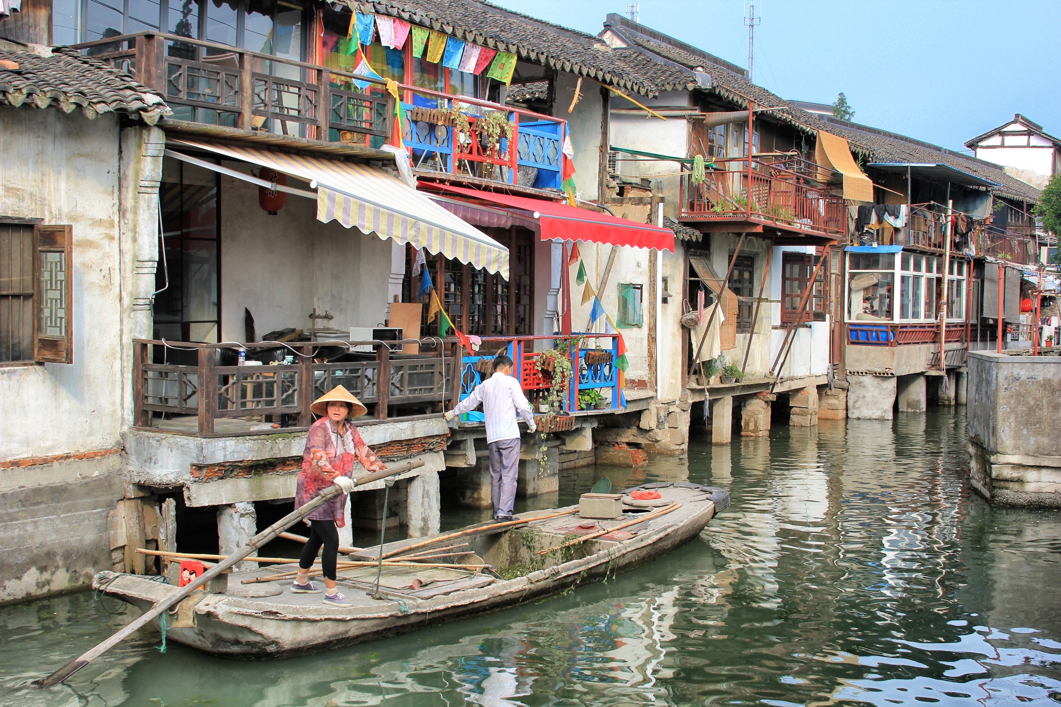 Tesoro de China - Shanghai - pueblo de agua Zhujiajiao - Shanghai (1h en coche) - Shanghai - village d'eau Zhujiajiao - Shanghai (1h de route)