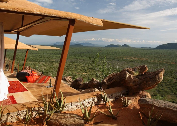 Luxury Flying Safari Across Kenya - Fly to Samburu – Begin Your Safari Adventure - Villa 3 over looking the wild