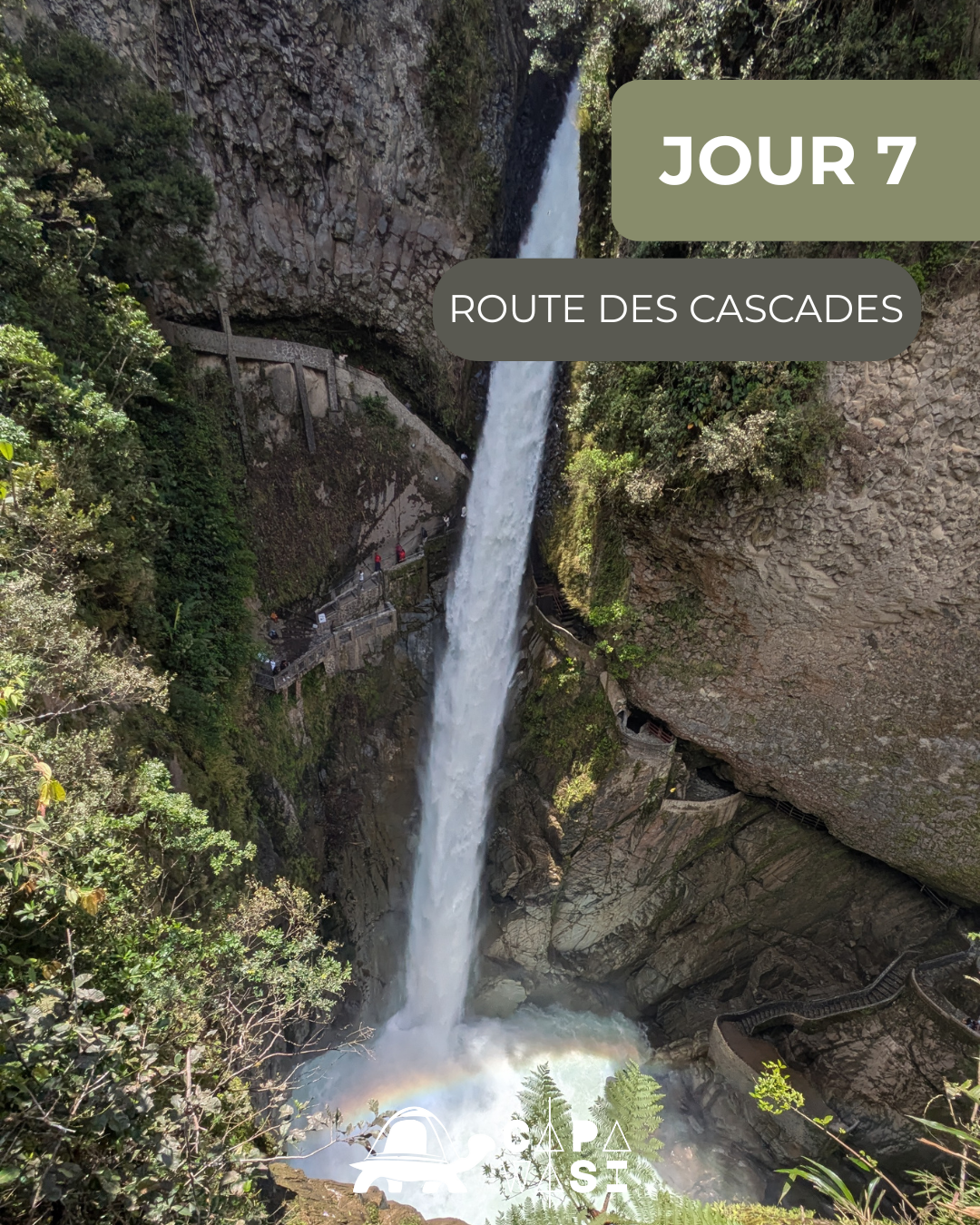 The Great Crossing of the Equator - in a small French-speaking group - TUESDAY - The waterfall route - Photo of the day