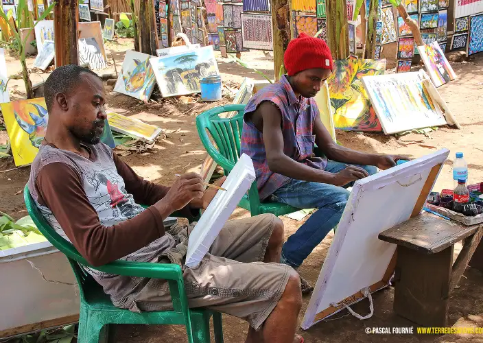 Safari de observación de aves - Arusha - Mto wa Mbu - Peintres Tingatinga Mto wa Mbu