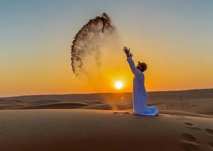 7 giorni di esplorazione dalle dune di sabbia di Wahiba alle dune di zucchero di Khaluf in Oman - Esplora le dune di sabbia dorata del deserto di Wahiba - Foto del giorno
