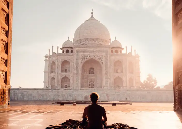 Triangle d'Or, Varanasi et grottes d'Ajanta Ellora : une visite guidée privée et exclusive de luxe - Transfert matinal vers le Taj Mahal et Jaipur - Photo du jour