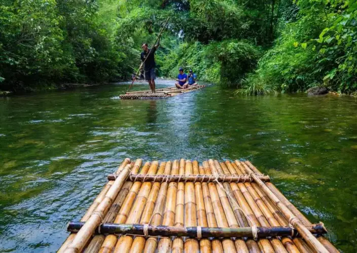 Entdeckung von Bangkok und seiner Umgebung, dann Richtung Süden des Landes, von Khao Sok bis Krabi - Kanchanaburi mit dem Fahrrad und auf dem Wasser - Tagesfoto