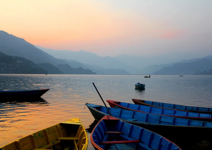 Faces of Nepal - Pokhara: City of Lakes & Majestic Mountain Range - Boating
