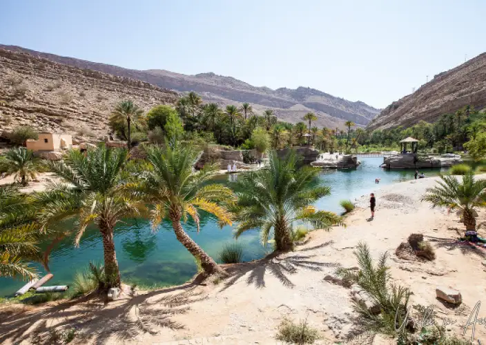 Lujosa puerta de entrada a Omán - 7 días de lujo con estilo - Wadi Bani Khalid (sitio de baño) - Desierto de Wahiba con paseo por dunas y atardecer - Foto del día