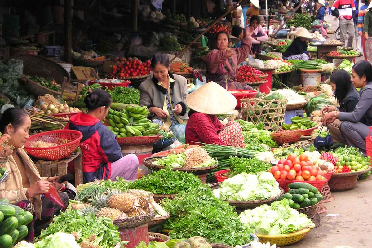 marché local au vietnam