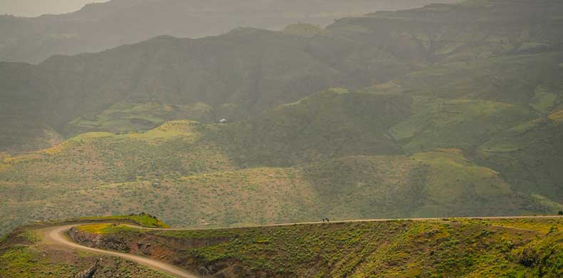 route de montagne en Ethiopie
