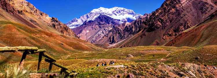 Vue sur les montagnes de l'Aconcagua