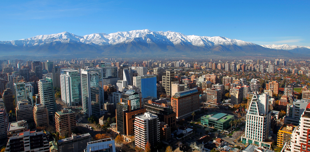Vu sur la ville de Santiago du chili