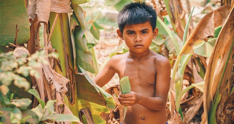Enfant cambodgien dans les cultures