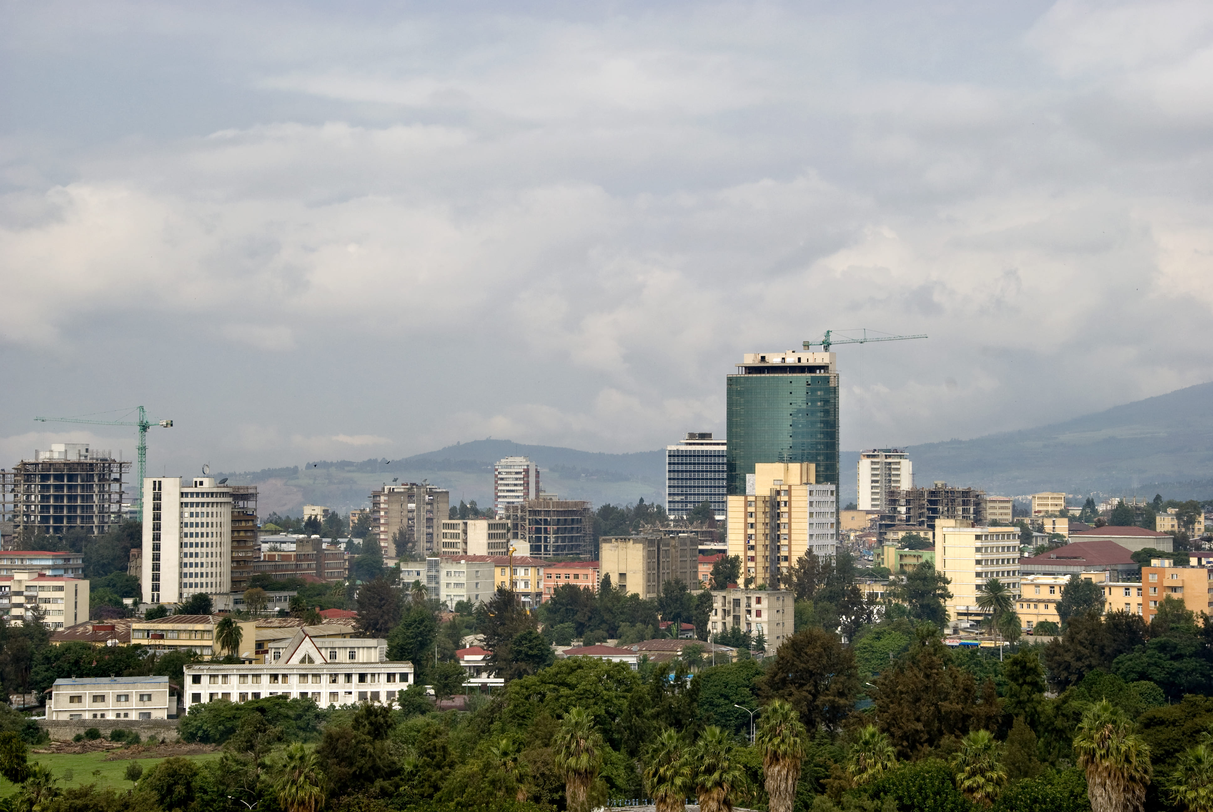 Vue sur la ville d Addis-Abeda.