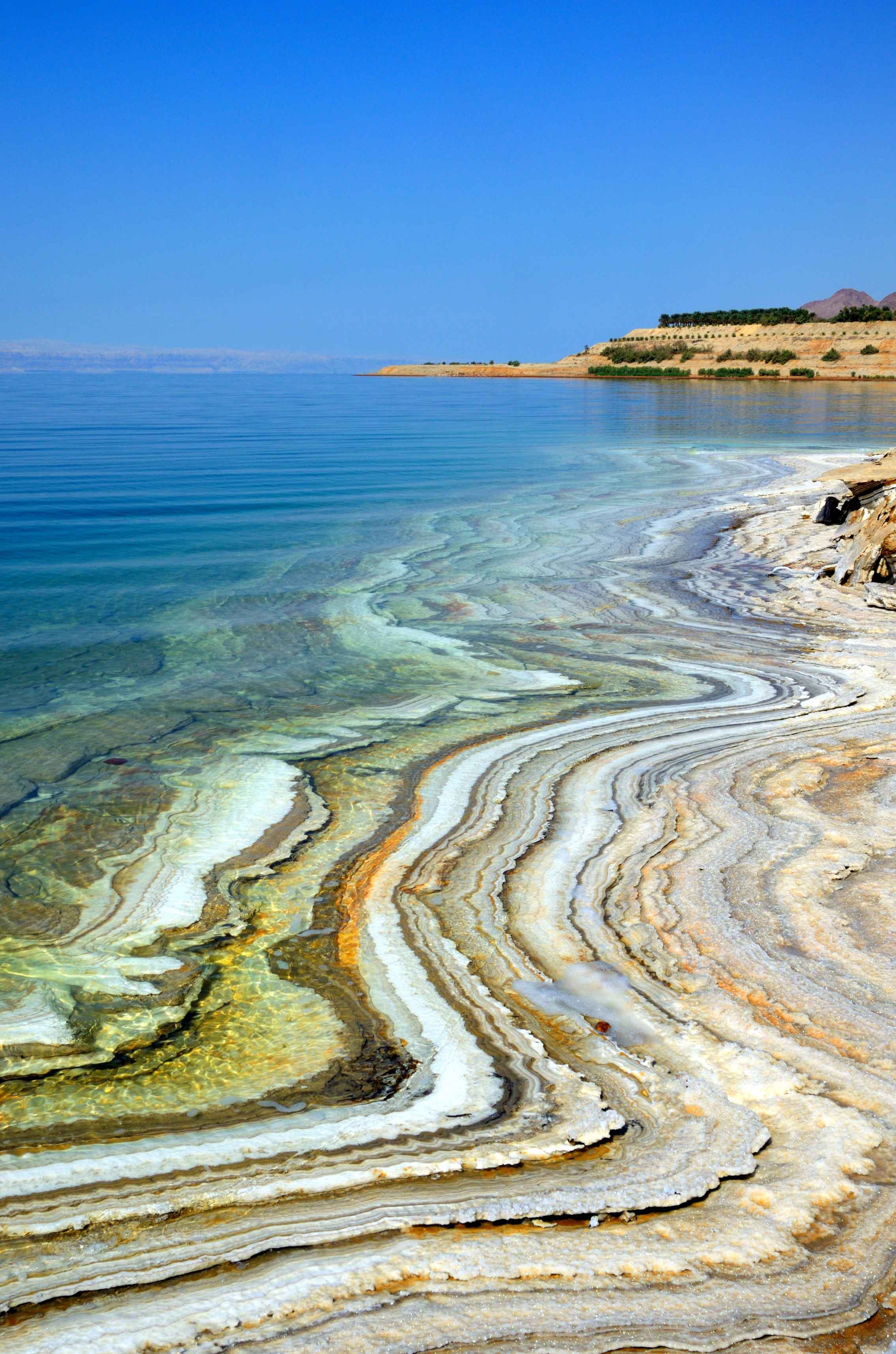Les côtes de la Mer Morte.