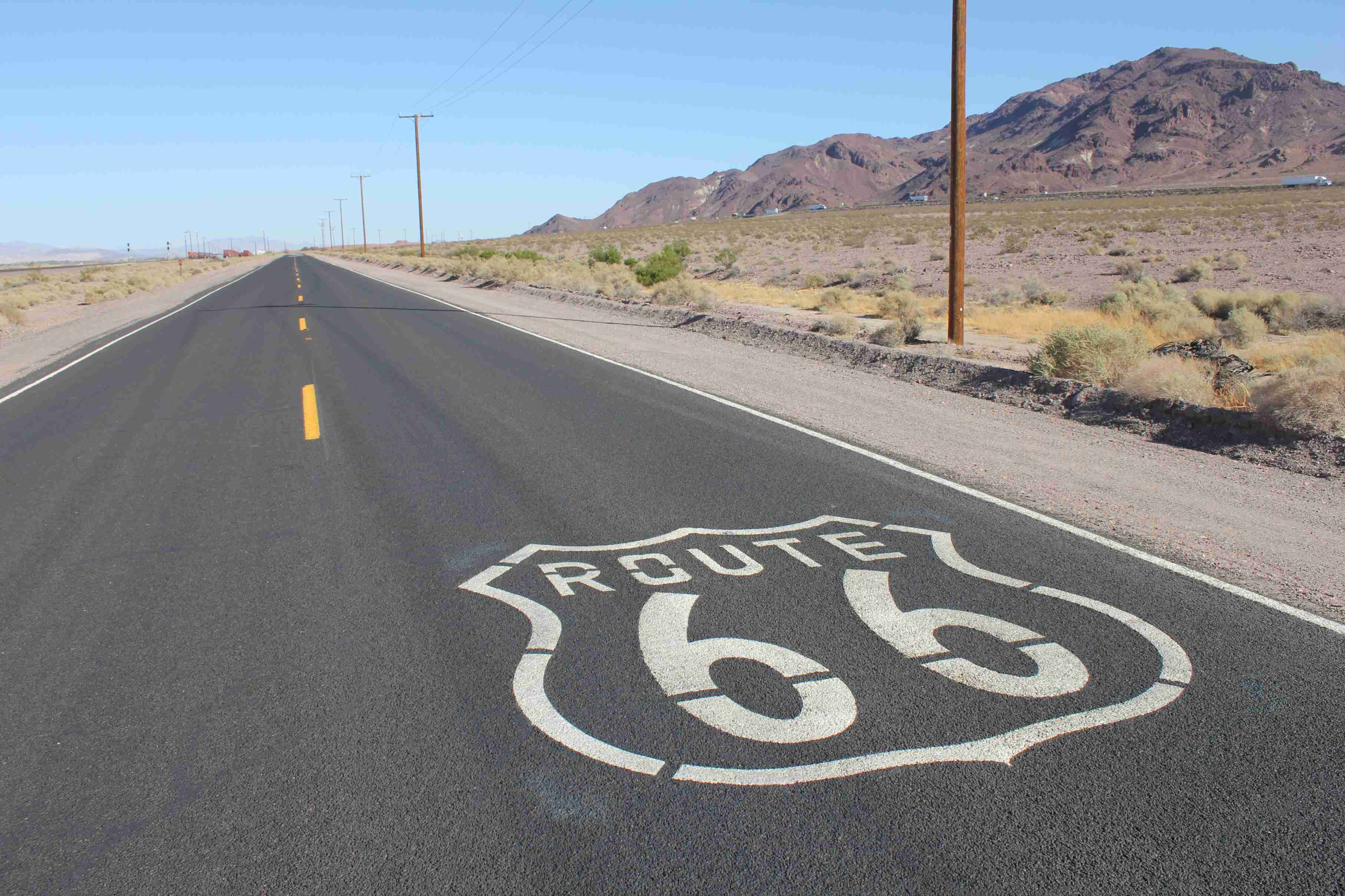 La Route 66 et ses longues lignes droites sans fin...