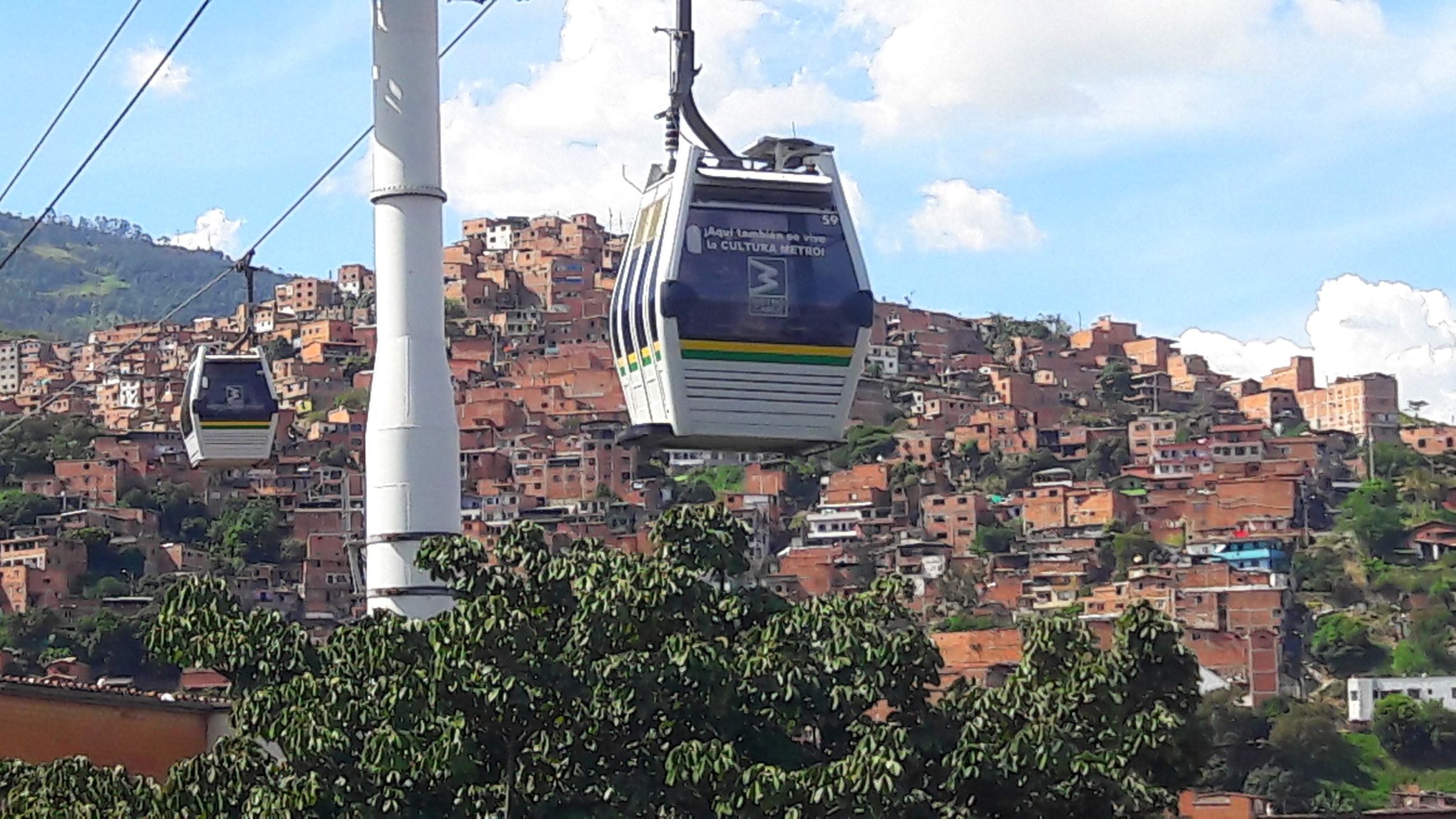 Le metrocable de Medellin.