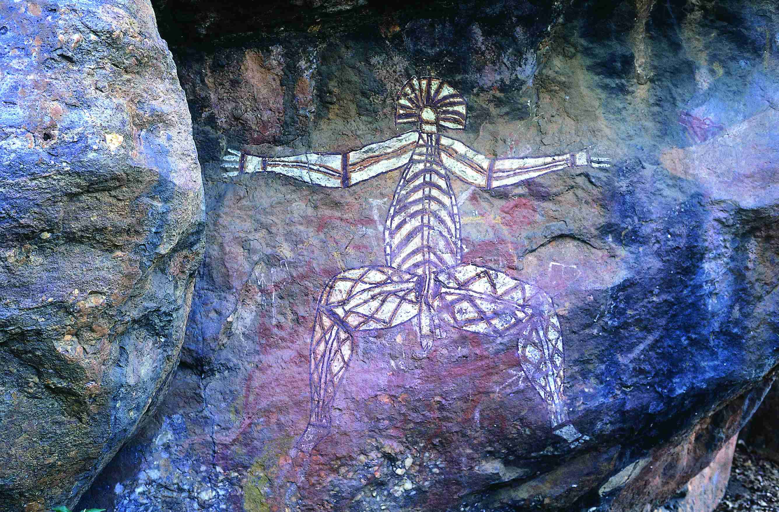 Pétroglyphes aborigènes dans le parc national de Kakadu.