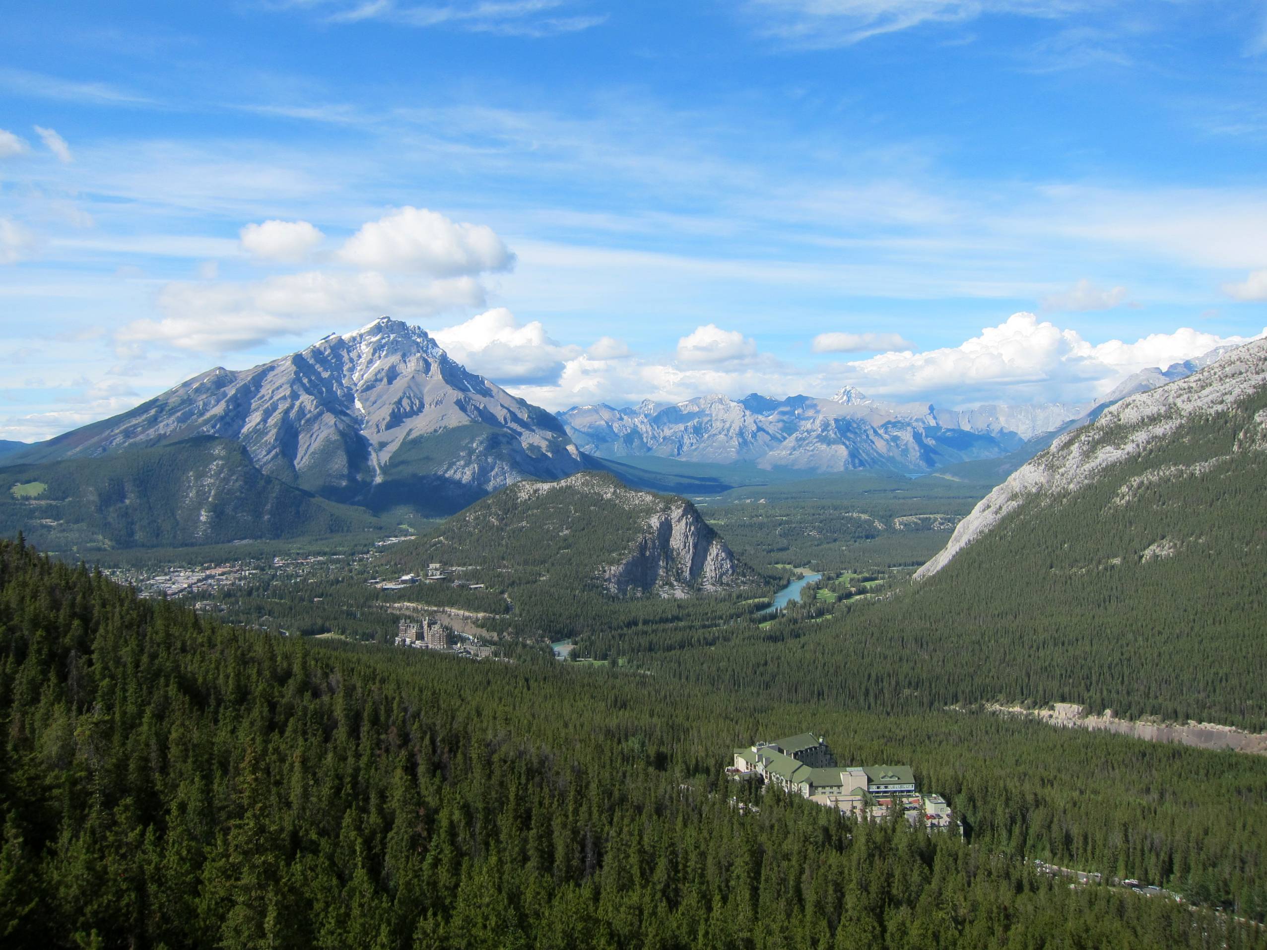 Les Rocheuses vues du sommet de Sulphur Mountain, au-dessus de Banff.