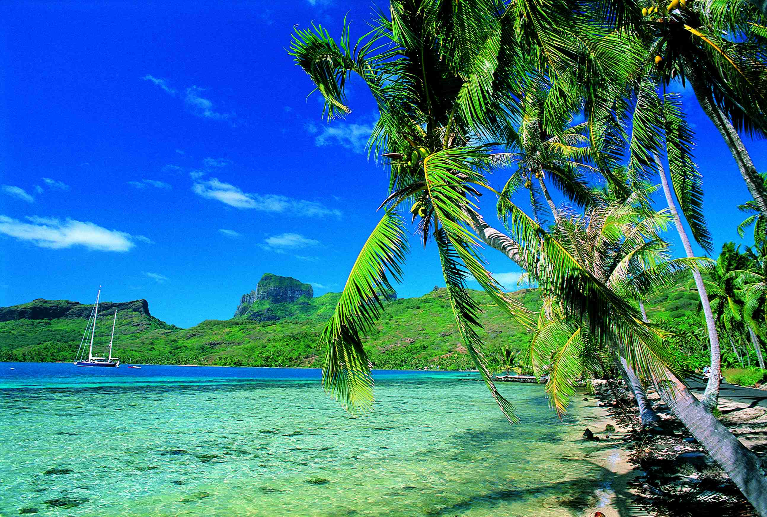 Plage à Bora Bora