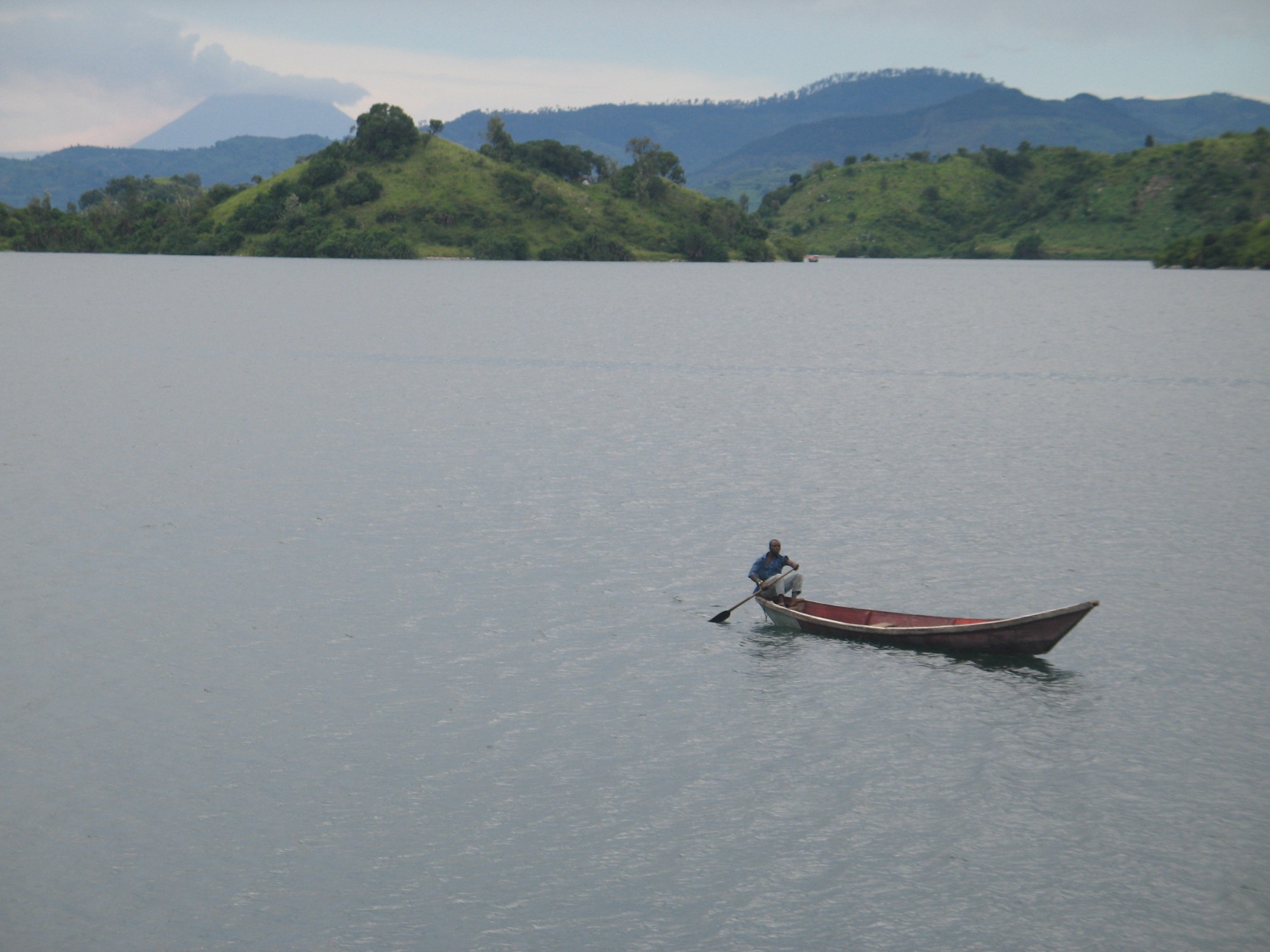 Barque sur le lac Kivu.