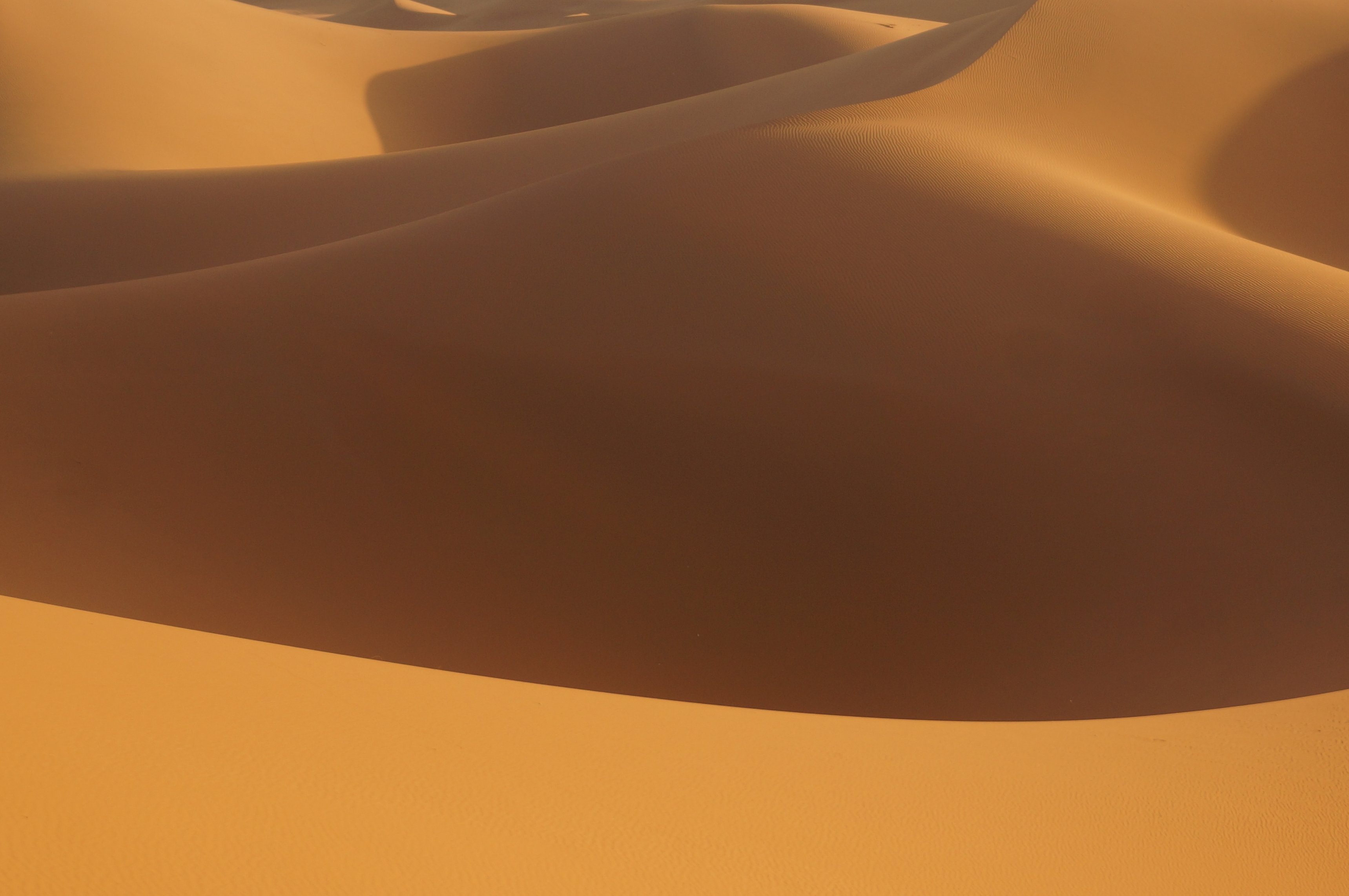 Les dunes du désert de Chegaga au levé du soleil.