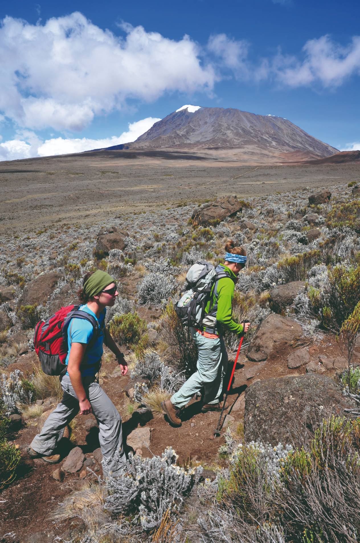 Randonneurs sur la route Marangu, à l'ascenscion du Kilimandjaro