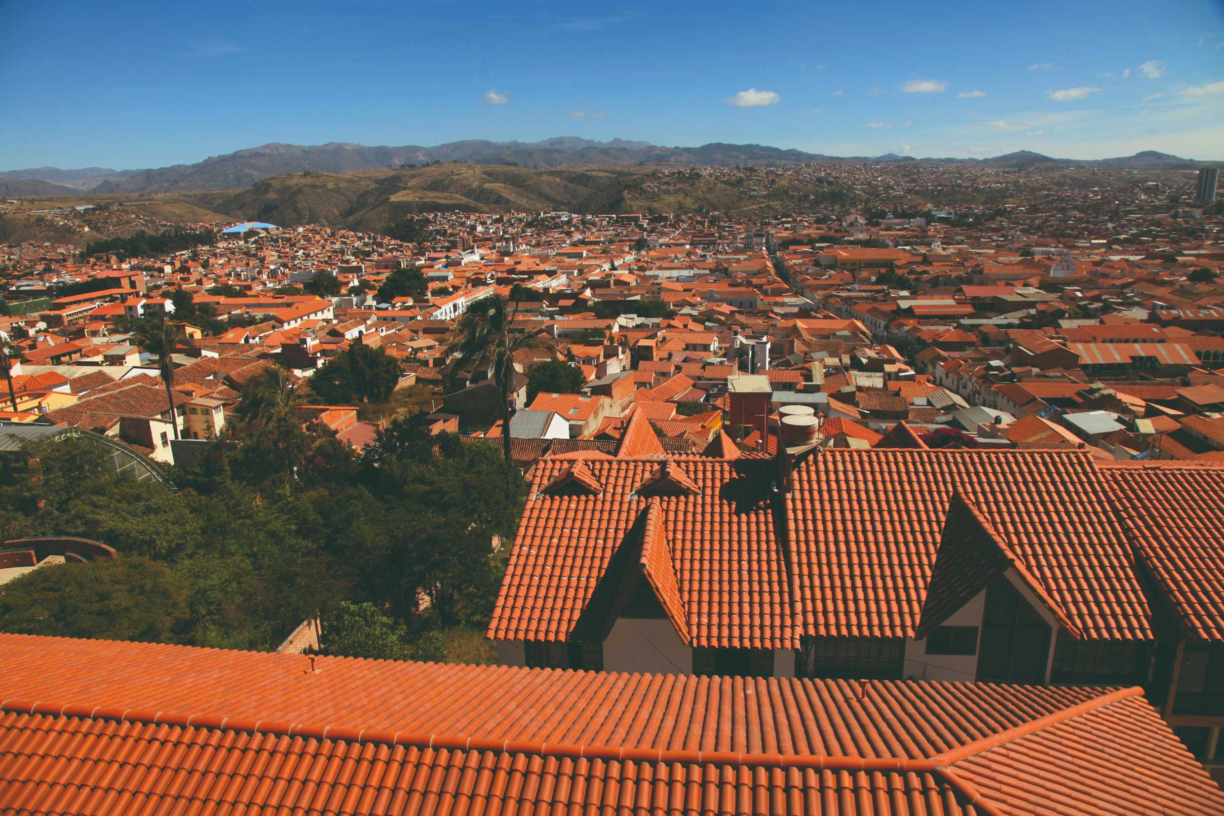 Vue panoramique sur la ville de Sucre depuis La Recoleta.