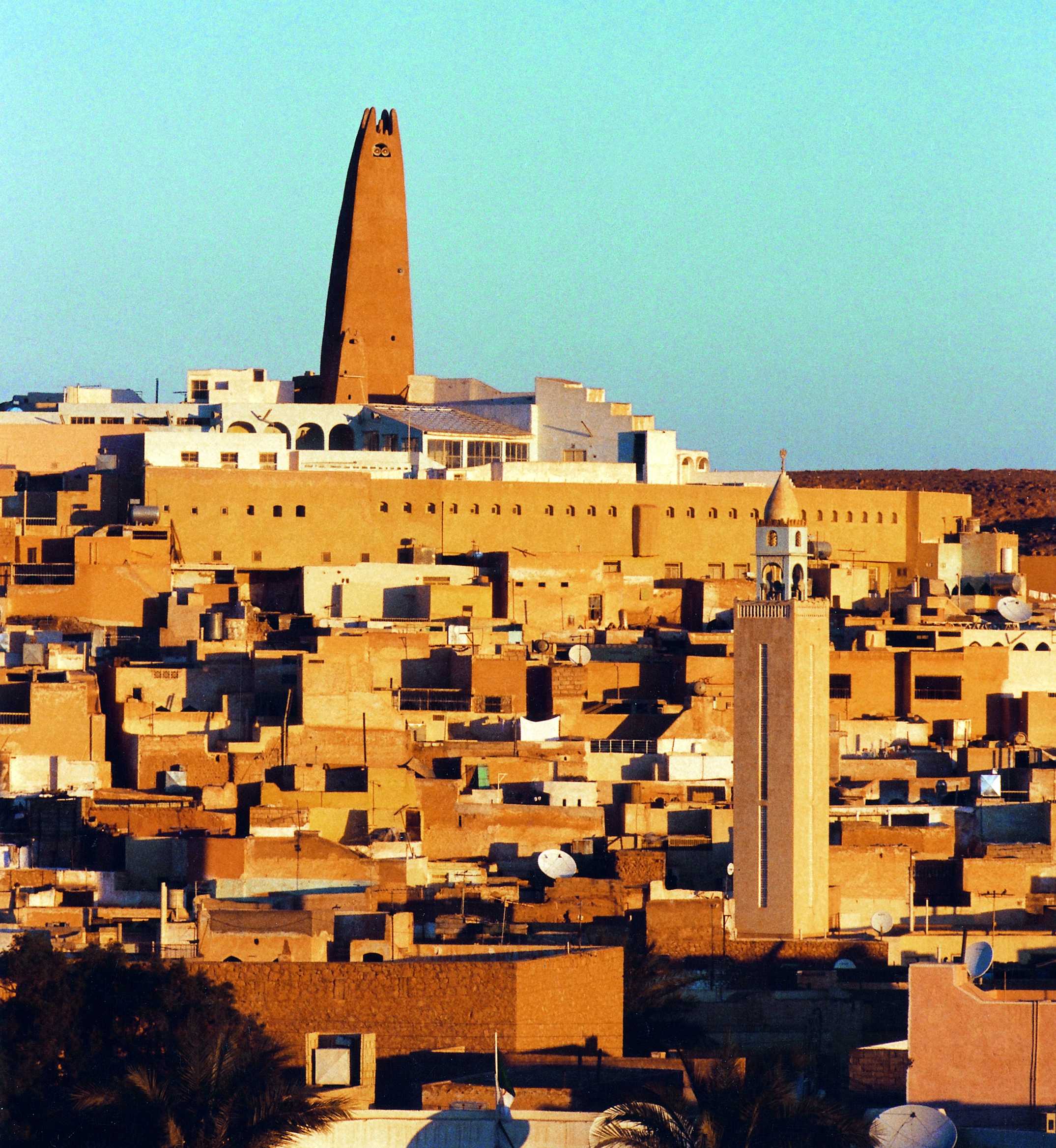 Vue de Ghardaïa, capitale de la culture mozabite.