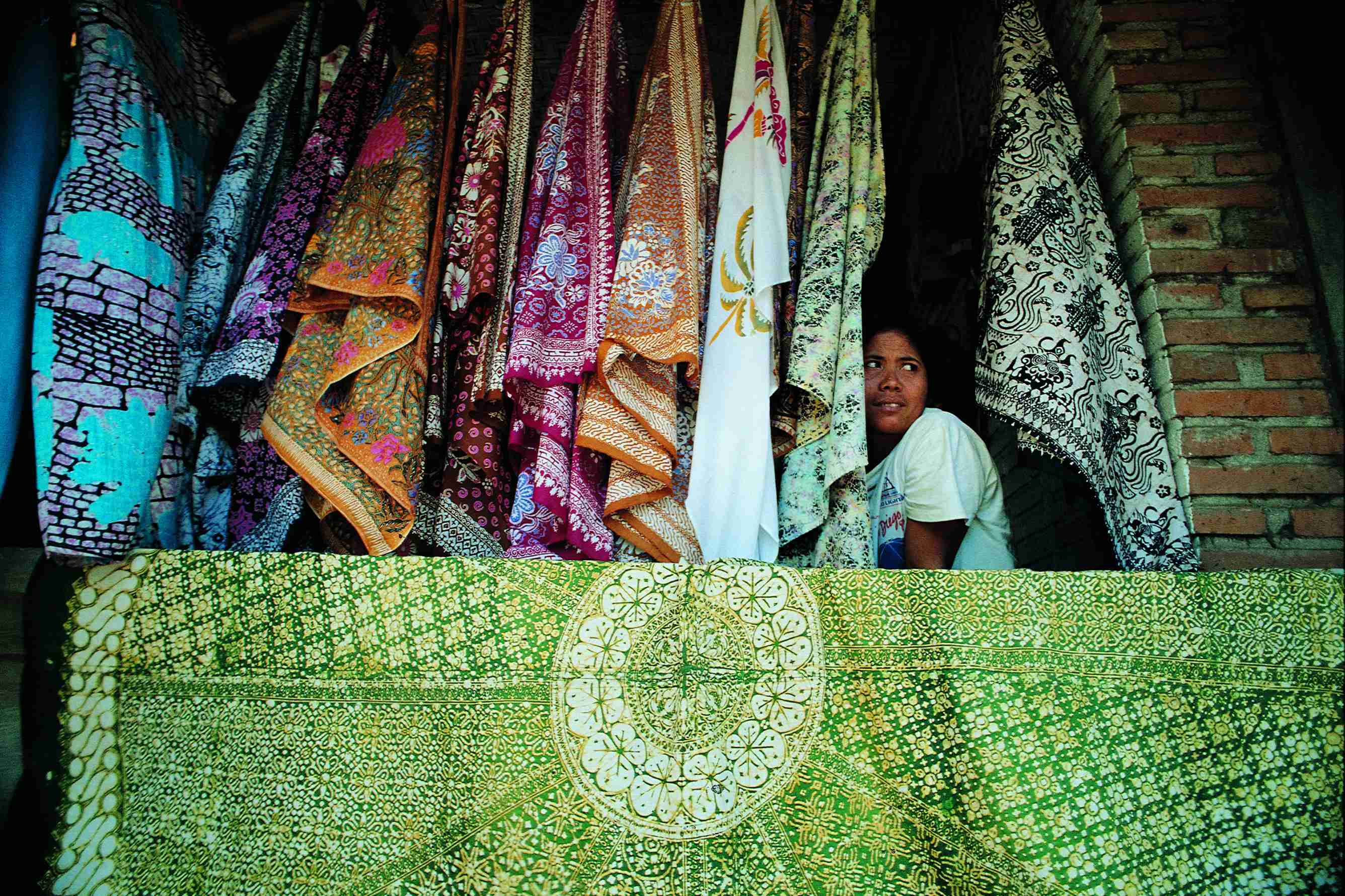 Boutique de tissus batik.