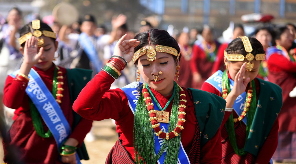 Danseuses népalaises, Katmandou.