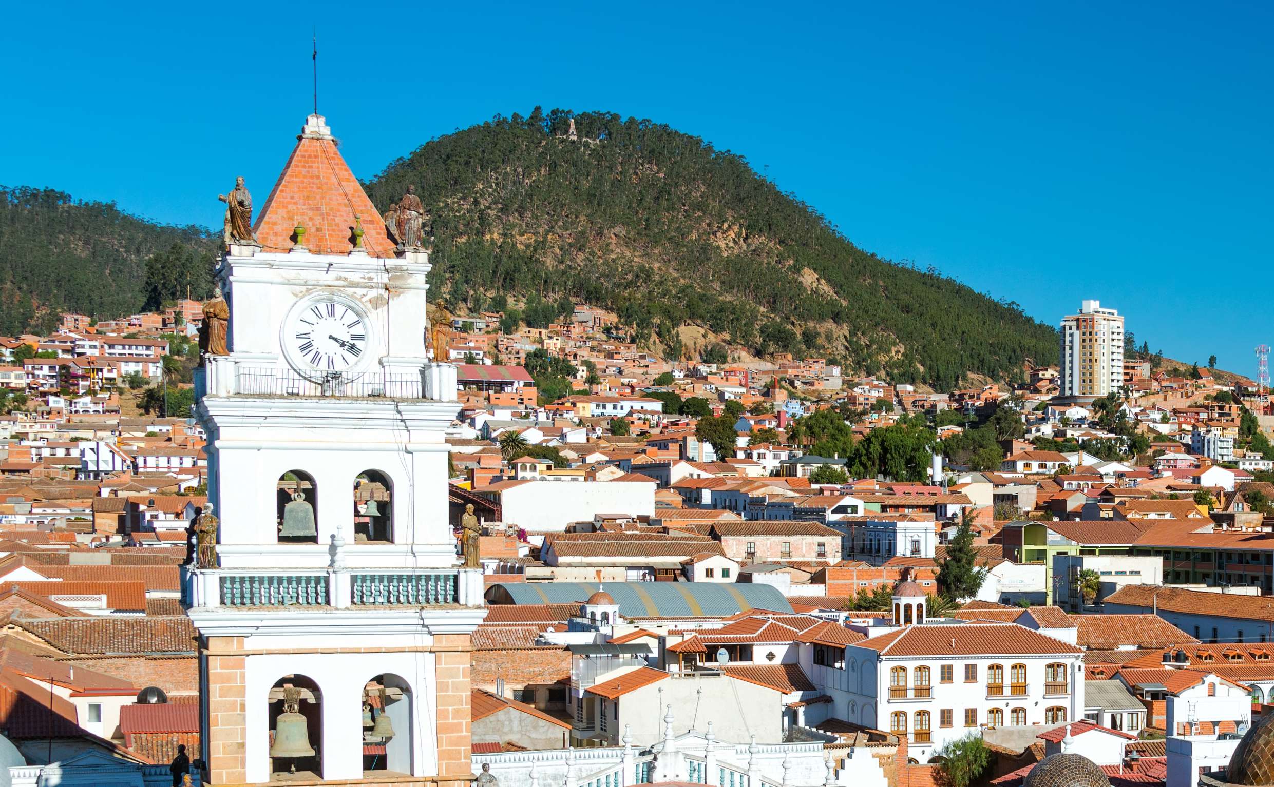 View of Sucre, Bolivia known as the White City